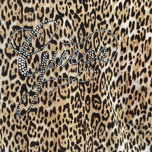 NWT Guess Spanish Cheetah Desert Animal Print Long Sleeve Bodysuit Top Size L - Picture 3 of 14
